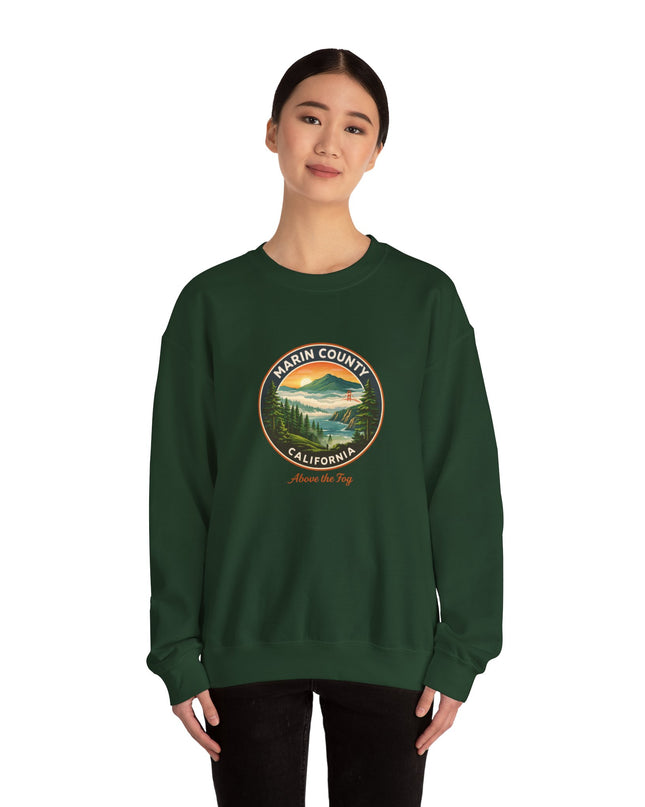 "Marin County, Above the Fog" Unisex Heavy Blend Crewneck Sweatshirt