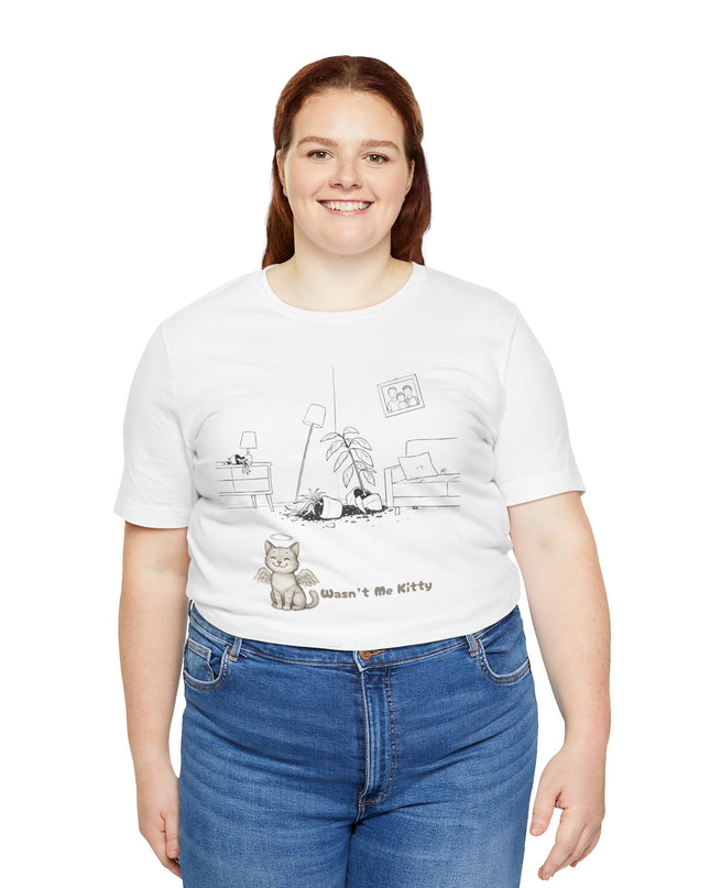 "Wasn't Me Kitty - Living Room" Unisex Jersey Short Sleeve Tee