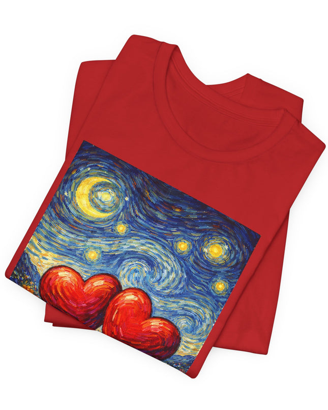 "Valentine's Day - Vincent Van Gogh Style" Unisex Jersey Short Sleeve Tee