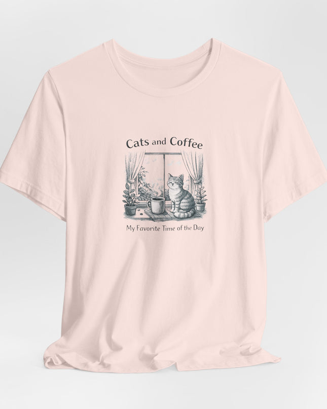 "Cats and Coffee" Unisex Jersey Short Sleeve Tee
