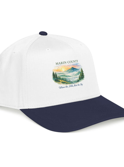 "Marin County, Where the Hills Meet the Sky" Mid Profile Baseball Cap