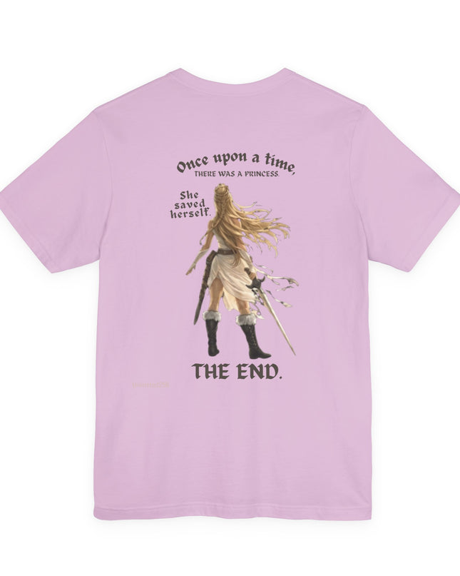 "She Saved Herself" (ink both sides) Unisex Jersey Short Sleeve Tee