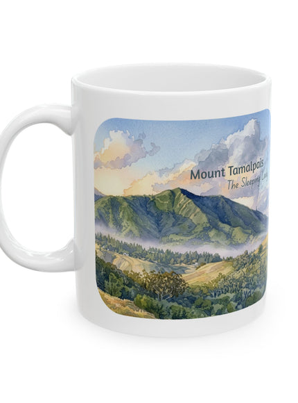 "Mount Tamalpais, the Sleeping Lady" Ceramic Mug, (11oz, 15oz)
