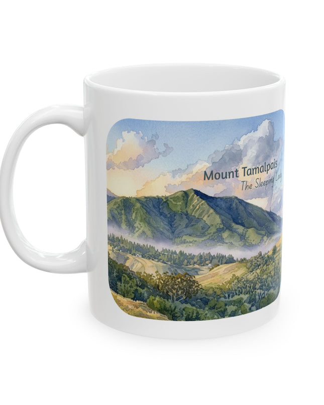 "Mount Tamalpais, the Sleeping Lady" Ceramic Mug, (11oz, 15oz)